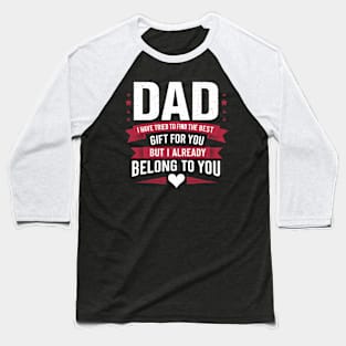 Dad from Kids Daughter or Son for fathers day Dad birthday Baseball T-Shirt